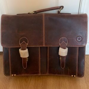 Briefcase, classic brown, blemishes-enhance natural beauty, vintage style